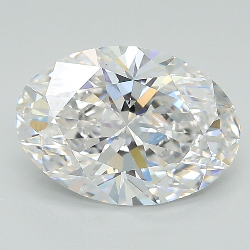 2.44 Carat Oval Lab Diamond with  Cut Diamond in 14KT  view 1
