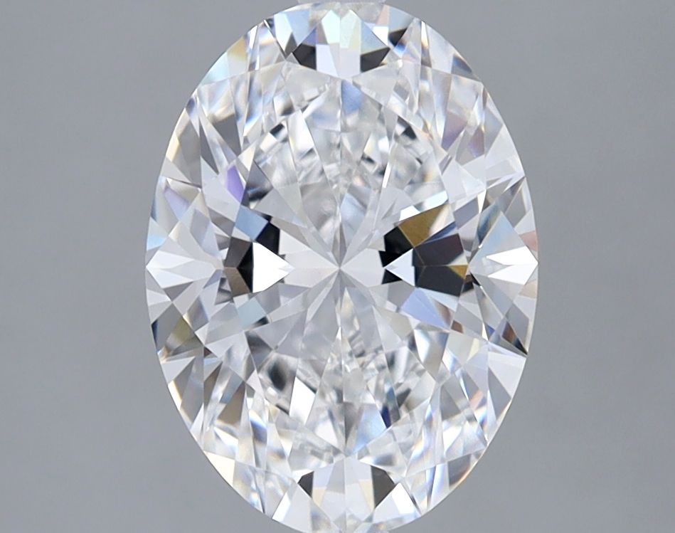 2.36 Carat Oval Lab Diamond with  Cut Diamond in 14KT  view 1
