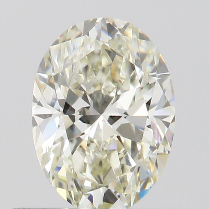 0.52 Carat Oval Natural Diamond with  Cut Diamond in 14KT  view 1
