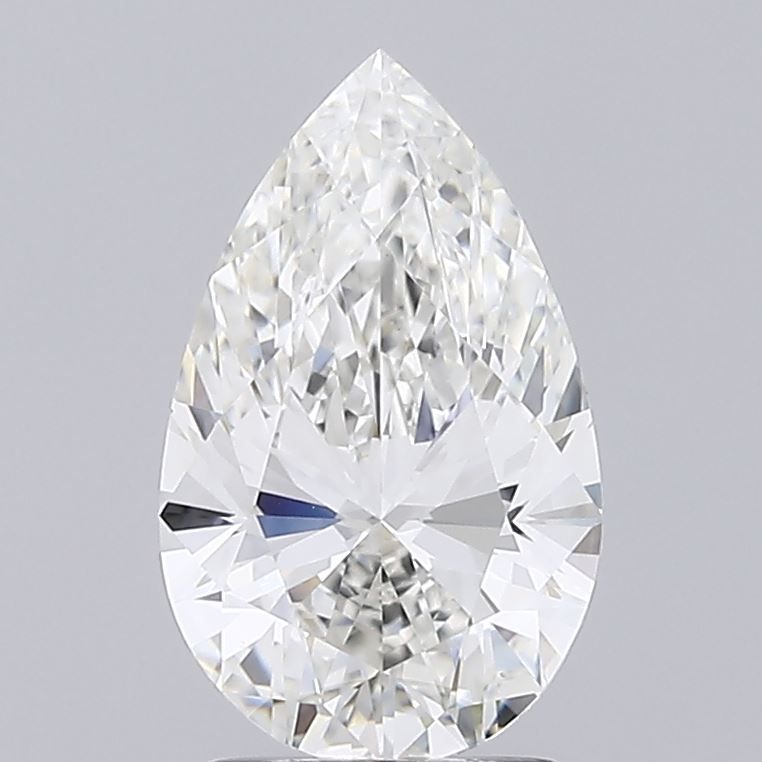 2.19 Carat Pear Lab Diamond with  Cut Diamond in 14KT  view 1
