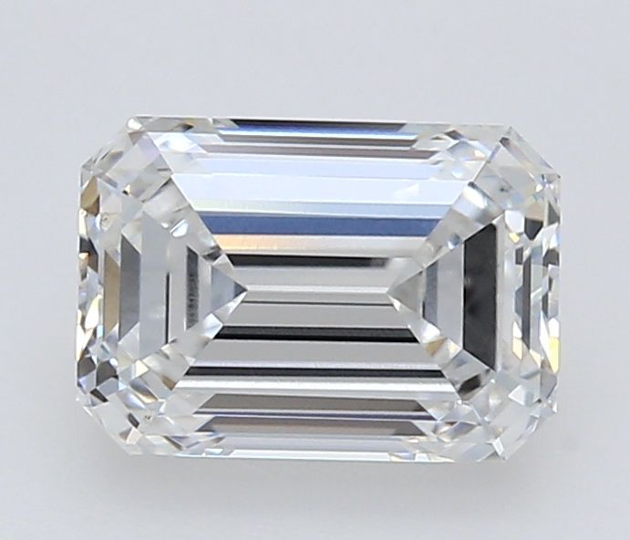 1.5 Carat Emerald Lab Diamond with  Cut Diamond in 14KT  view 1
