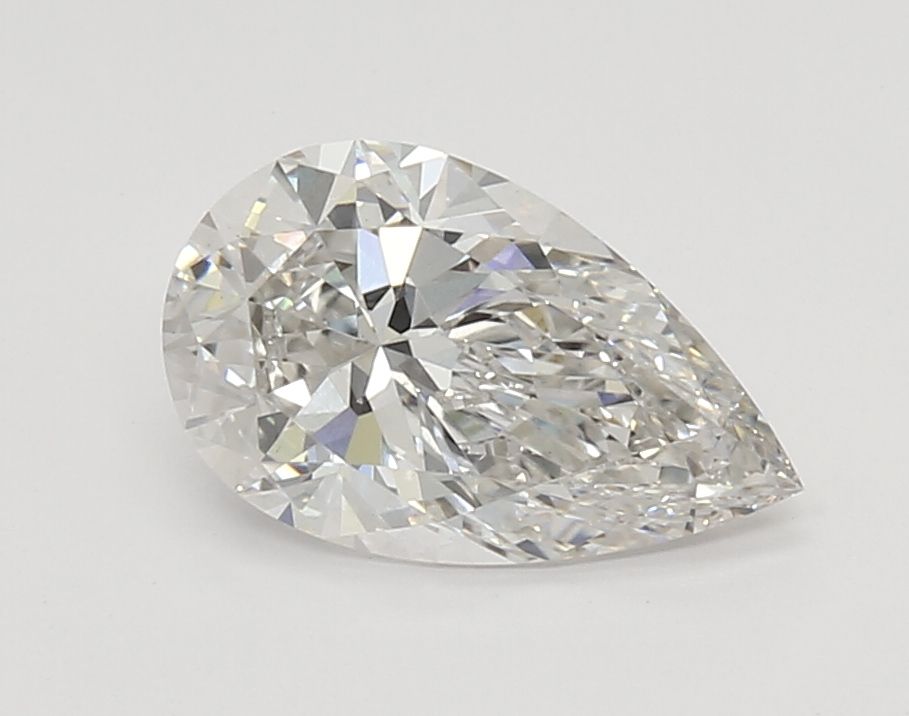 1.85 Carat Pear Lab Diamond with  Cut Diamond in 14KT  view 1
