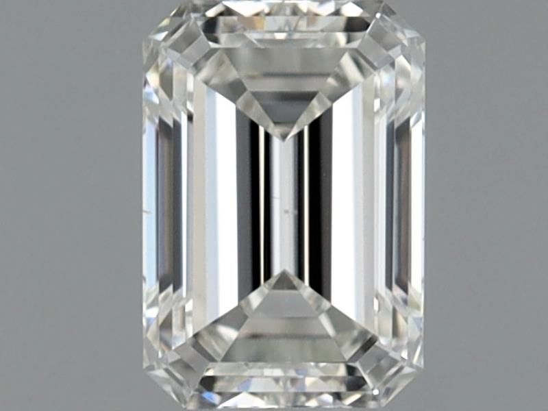 0.6 Carat Emerald Natural Diamond with  Cut Diamond in 14KT  view 1
