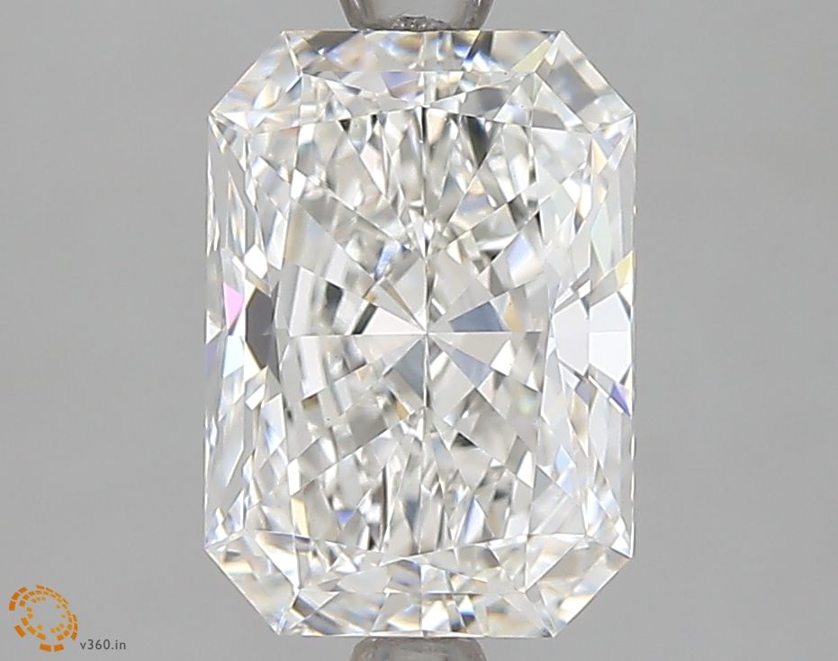 2.06 Carat Radiant Lab Diamond with  Cut Diamond in 14KT  view 1

