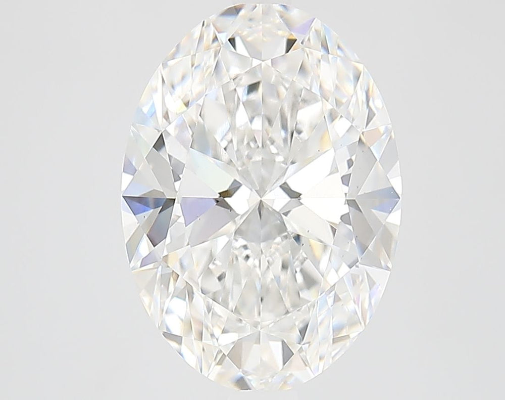 4.03 Carat Oval Lab Diamond with  Cut Diamond in 14KT  view 1
