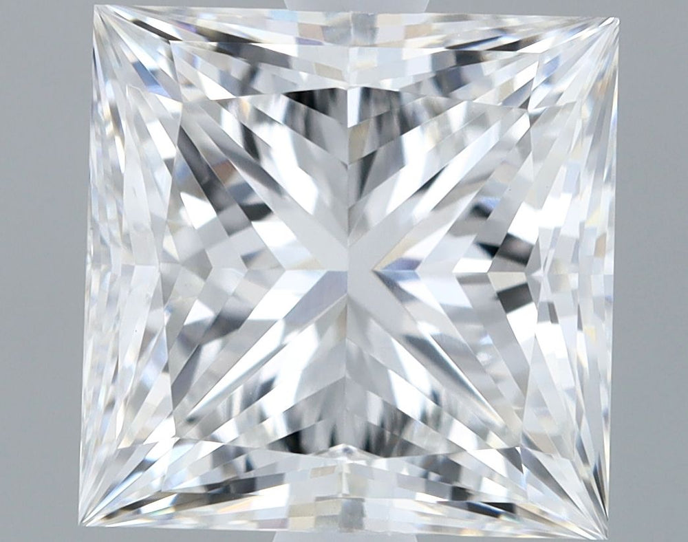 2.46 Carat Princess Lab Diamond with  Cut Diamond in 14KT  view 1
