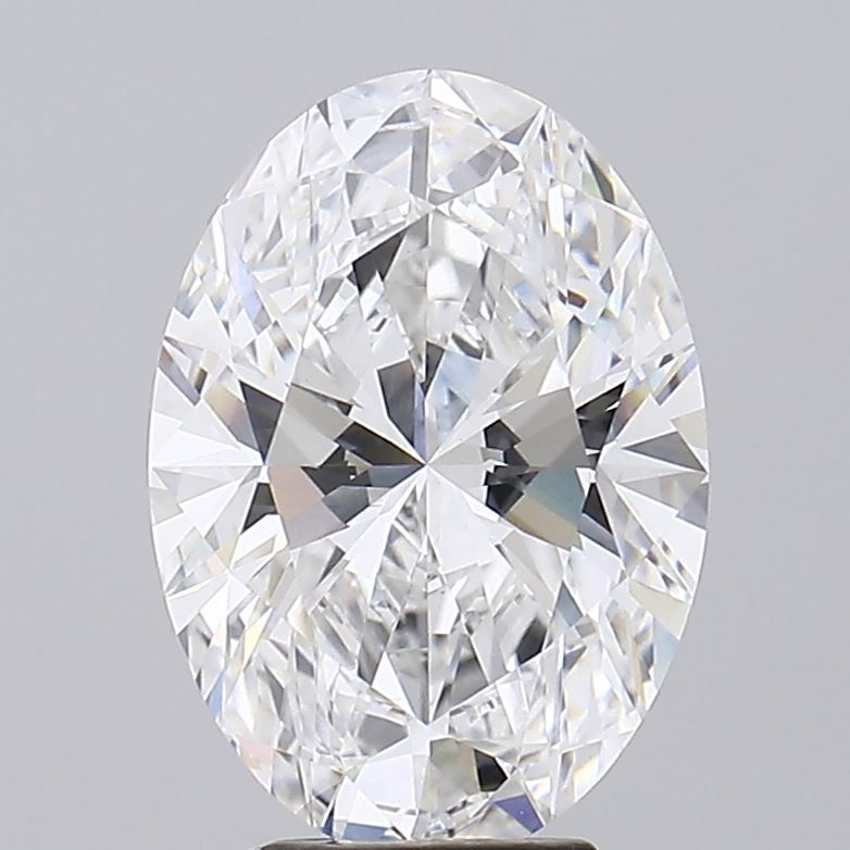5.12 Carat Oval Lab Diamond with  Cut Diamond in 14KT  view 1
