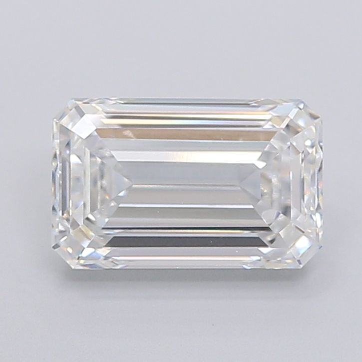 2.91 Carat Emerald Lab Diamond with  Cut Diamond in 14KT  view 1
