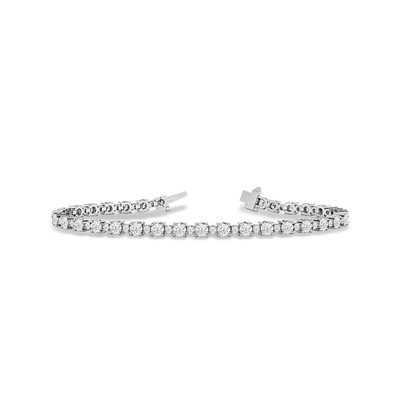 Alternating Big and Small Lab Diamond Tennis Bracelet