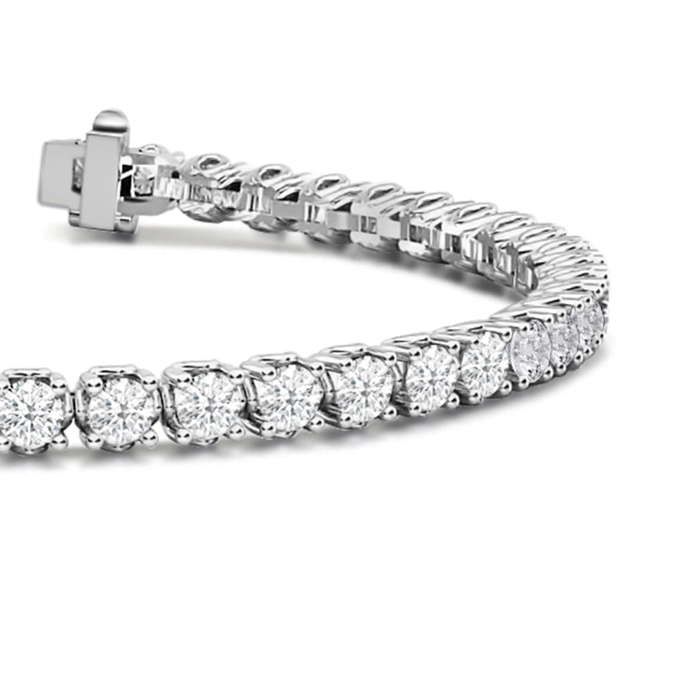 8.25ct Diamond Round Tennis Bracelet 14k White Gold – DeeJay Jewelers