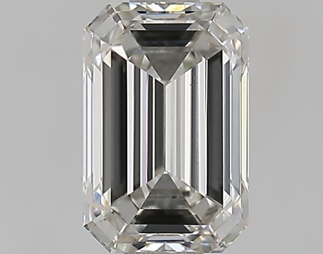 1.01 Carat Emerald Lab Diamond with  Cut Diamond in 14KT  view 1
