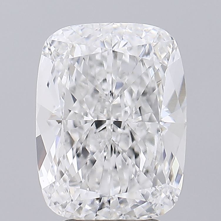 5.02 Carat Cushion Lab Diamond with  Cut Diamond in 14KT  view 1

