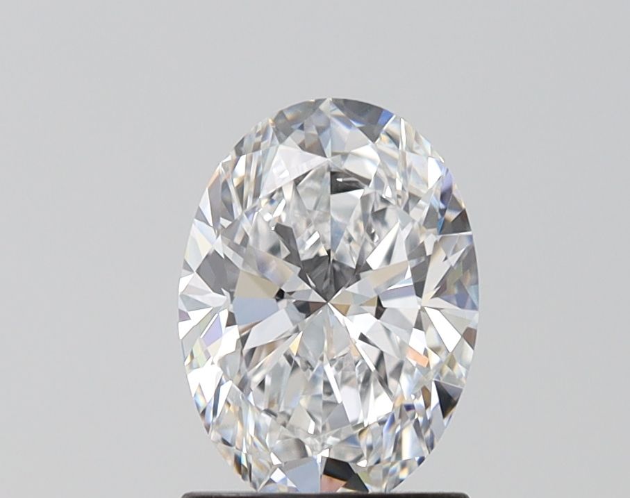 1.29 Carat Oval Lab Diamond with  Cut Diamond in 14KT  view 1
