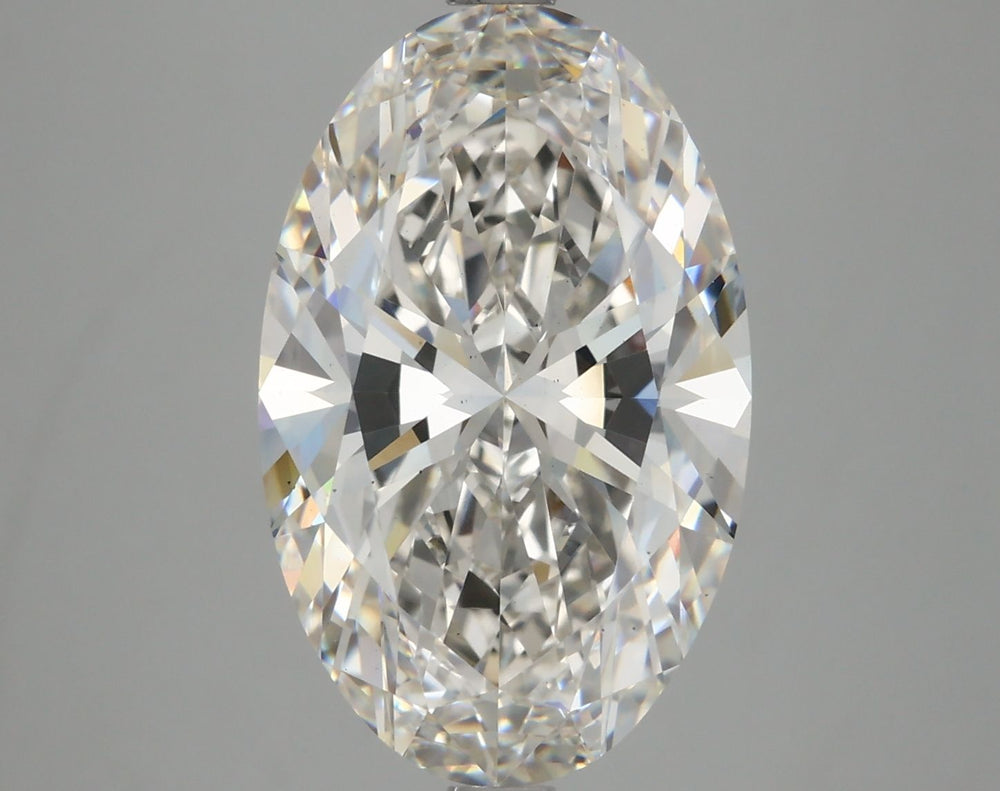 5.16 Carat Oval Lab Diamond with  Cut Diamond in 14KT  view 1
