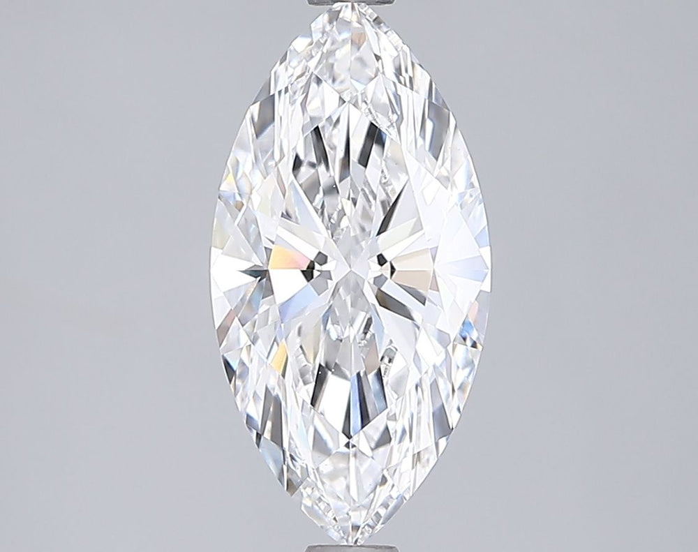 1.95 Carat Marquise Lab Diamond with  Cut Diamond in 14KT  view 1
