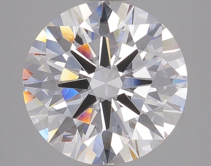3.65 Carat Round Lab Diamond with  Cut Diamond in 14KT  view 1
