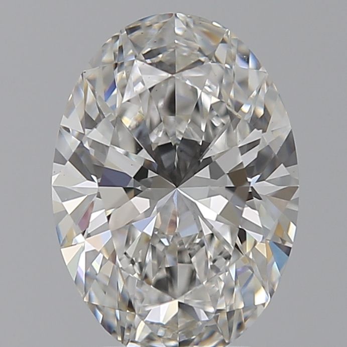 3.0 Carat Oval Lab Diamond with  Cut Diamond in 14KT  view 1
