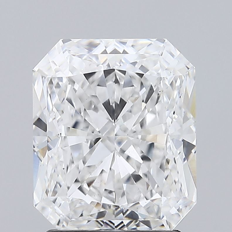 2.2 Carat Radiant Lab Diamond with  Cut Diamond in 14KT  view 1
