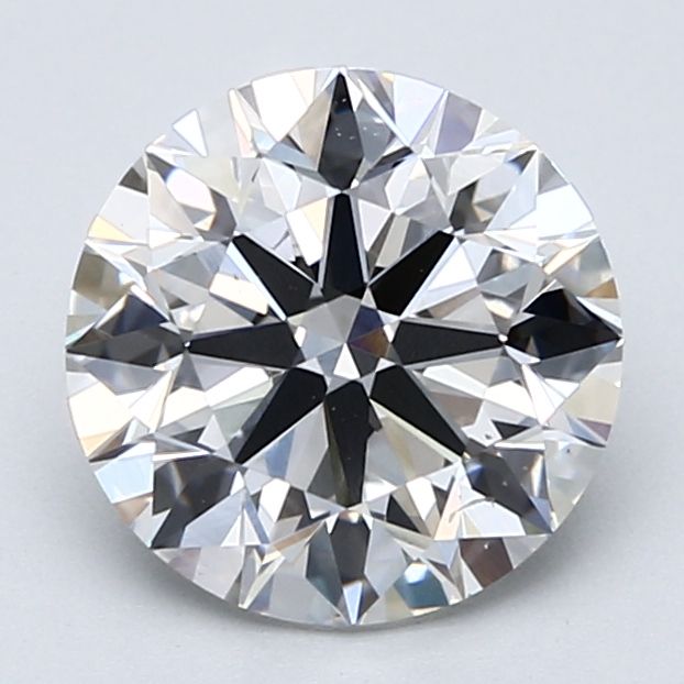 2.75 Carat Round Lab Diamond with  Cut Diamond in 14KT  view 1
