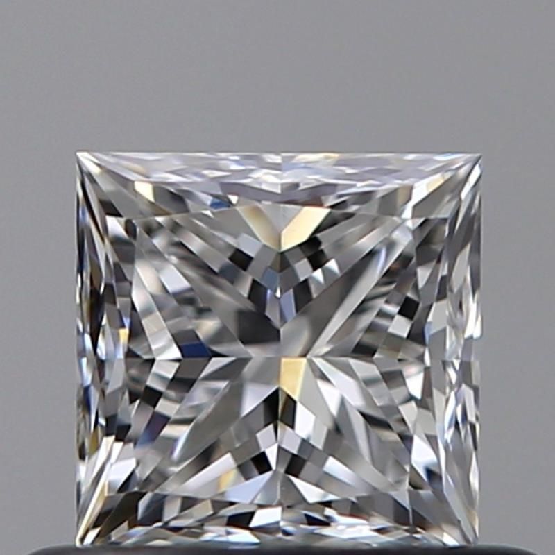 0.51 Carat Princess Natural Diamond with  Cut Diamond in 14KT  view 1
