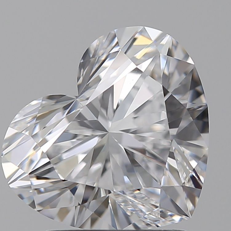 2.0 Carat Heart Lab Diamond with  Cut Diamond in 14KT  view 1
