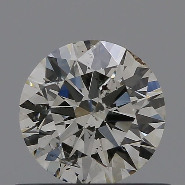 0.5 Carat Round Natural Diamond with  Cut Diamond in 14KT  view 1
