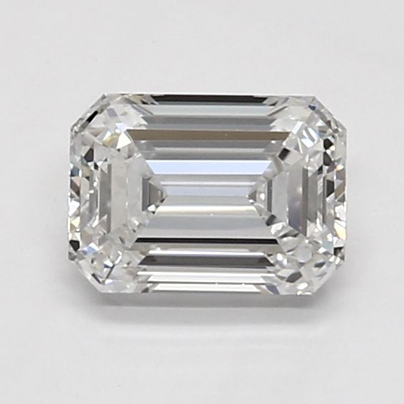 1.03 Carat Emerald Lab Diamond with  Cut Diamond in 14KT  view 1
