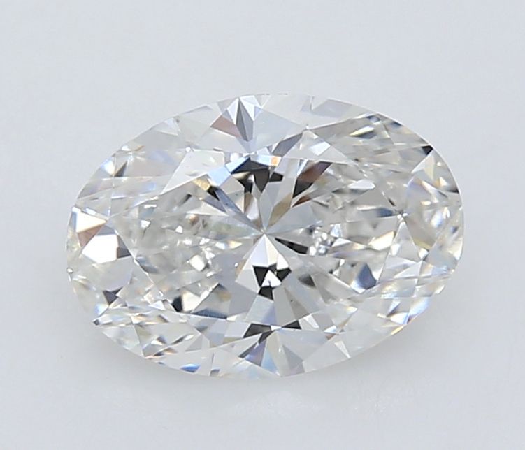 1.32 Carat Oval Lab Diamond with  Cut Diamond in 14KT  view 1
