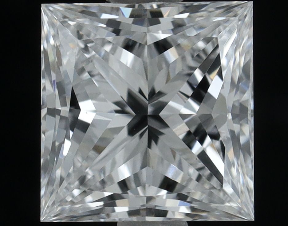 1.02 Carat Princess Lab Diamond with  Cut Diamond in 14KT  view 1
