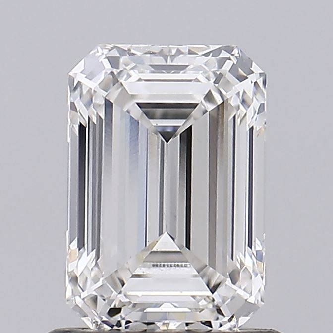 1.04 Carat Emerald Lab Diamond with  Cut Diamond in 14KT  view 1
