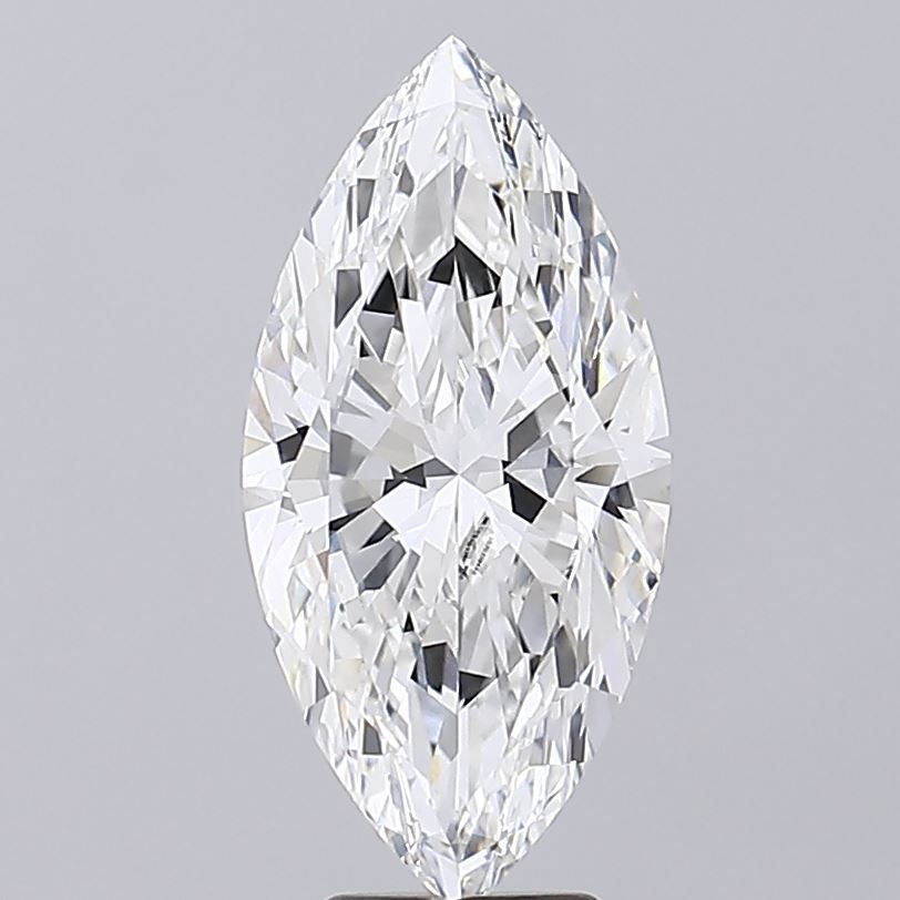 5.59 Carat Marquise Lab Diamond with  Cut Diamond in 14KT  view 1
