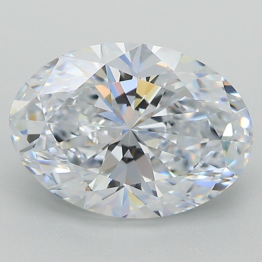 3.12 Carat Oval Lab Diamond with  Cut Diamond in 14KT  view 1
