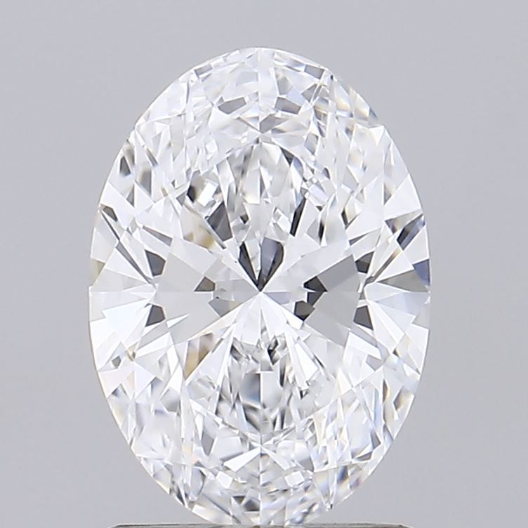 1.4 Carat Oval Lab Diamond with  Cut Diamond in 14KT  view 1
