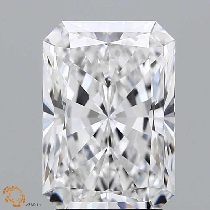 3.06 Carat Radiant Lab Diamond with  Cut Diamond in 14KT  view 1
