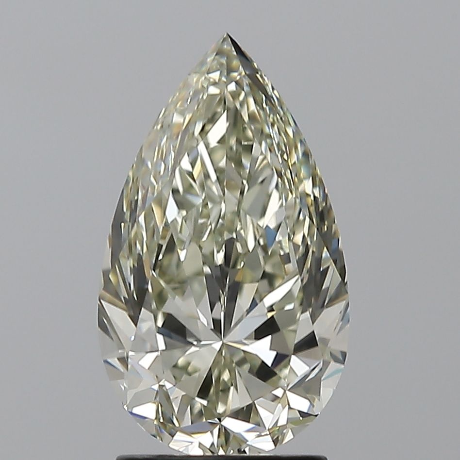 2.51 Carat Pear Natural Diamond with  Cut Diamond in 14KT  view 1
