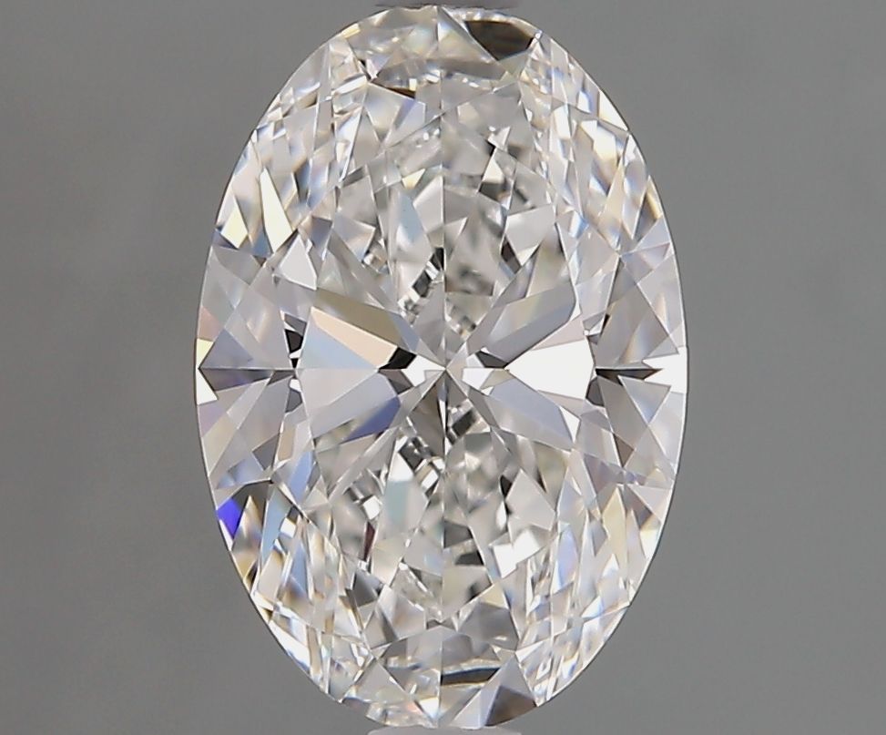 2.01 Carat Oval Natural Diamond with  Cut Diamond in 14KT  view 1
