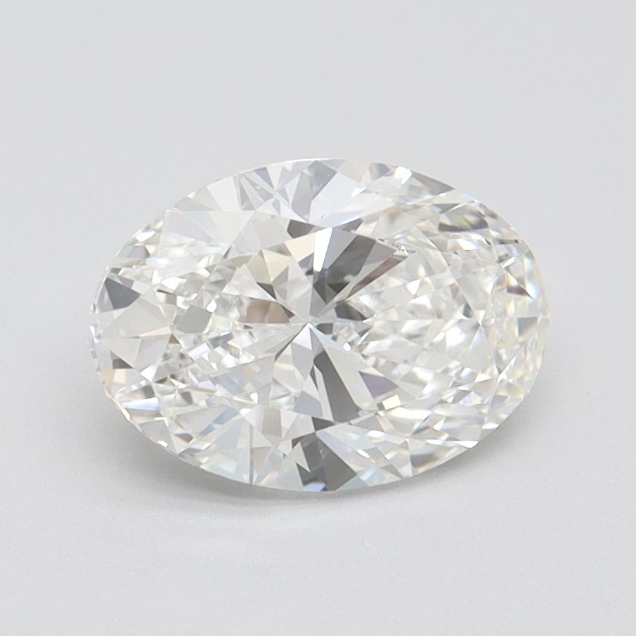 1.5 Carat Oval Lab Diamond with  Cut Diamond in 14KT  view 1
