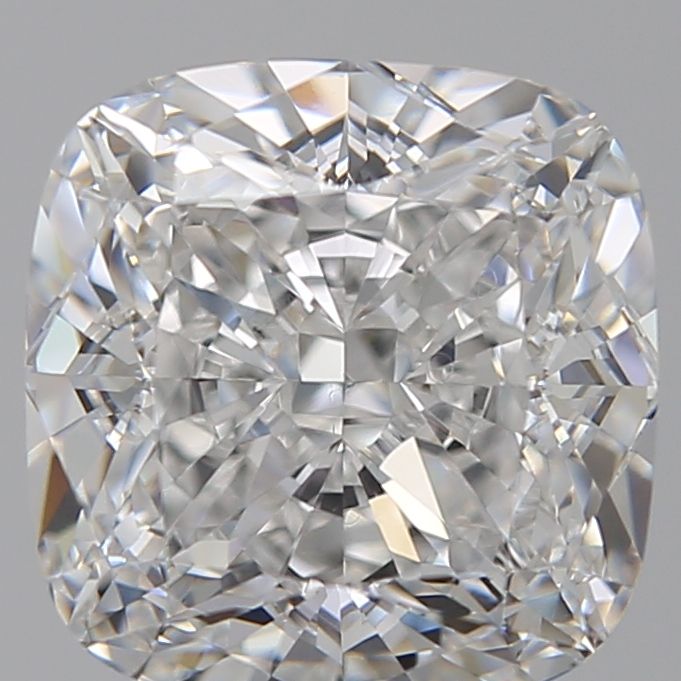 3.8 Carat Cushion Lab Diamond with  Cut Diamond in 14KT  view 1

