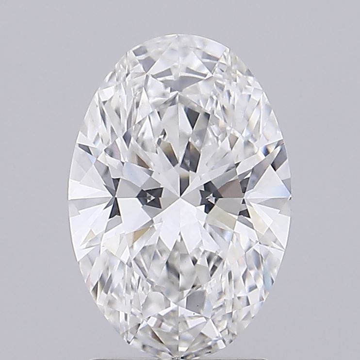 1.96 Carat Oval Lab Diamond with  Cut Diamond in 14KT  view 1
