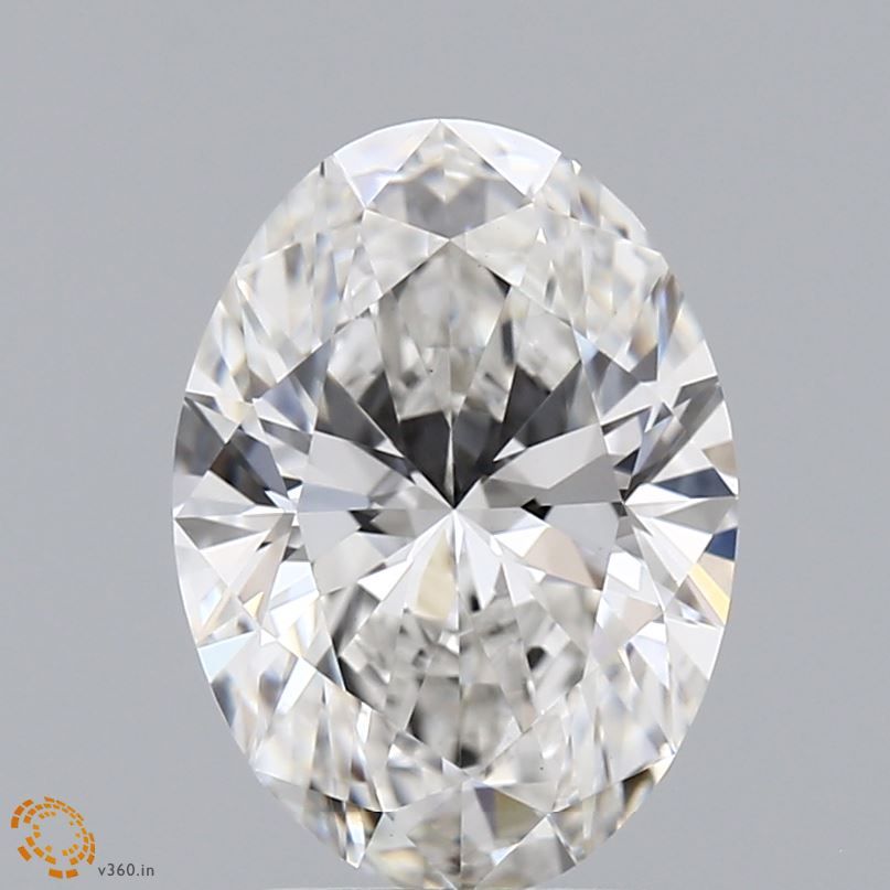 2.62 Carat Oval Lab Diamond with  Cut Diamond in 14KT  view 1
