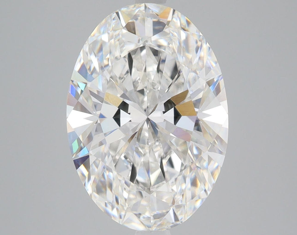 4.69 Carat Oval Lab Diamond with  Cut Diamond in 14KT  view 1
