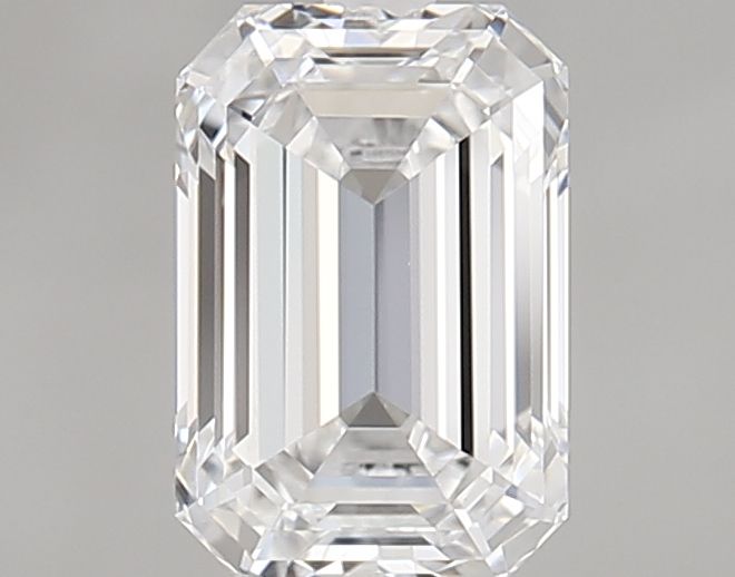 1.13 Carat Emerald Lab Diamond with  Cut Diamond in 14KT  view 1
