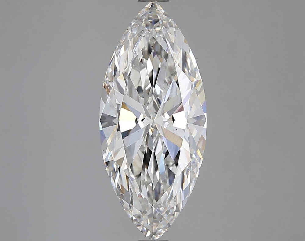 2.9 Carat Marquise Lab Diamond with  Cut Diamond in 14KT  view 1
