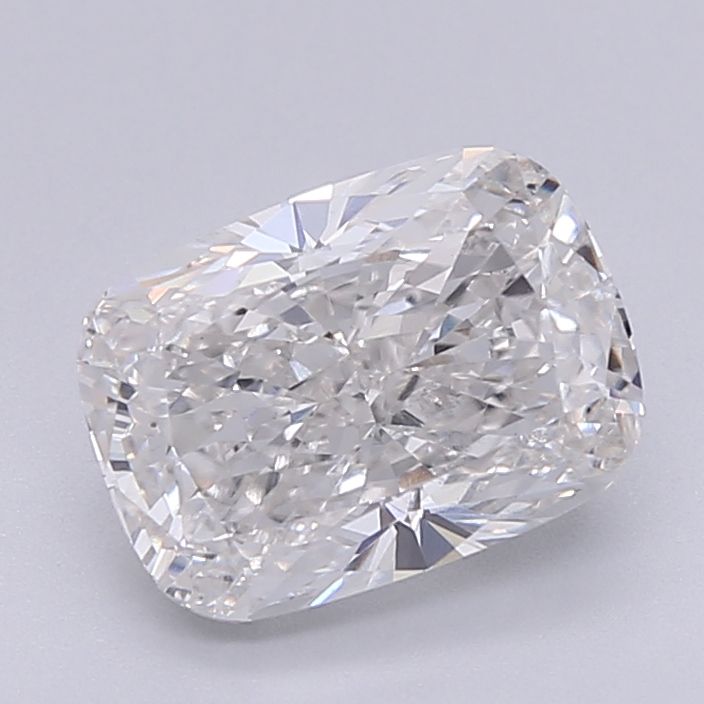 2.42 Carat Cushion Lab Diamond with  Cut Diamond in 14KT  view 1
