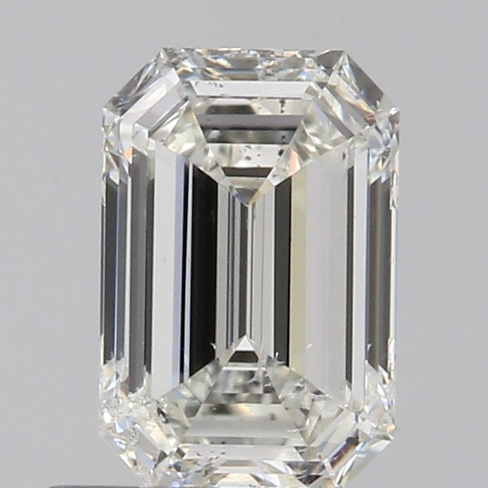 0.7 Carat Emerald Natural Diamond with  Cut Diamond in 14KT  view 1
