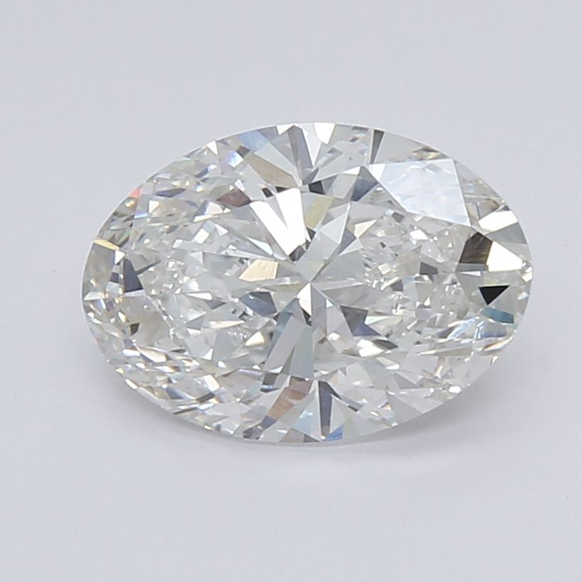 2.43 Carat Oval Lab Diamond with  Cut Diamond in 14KT  view 1
