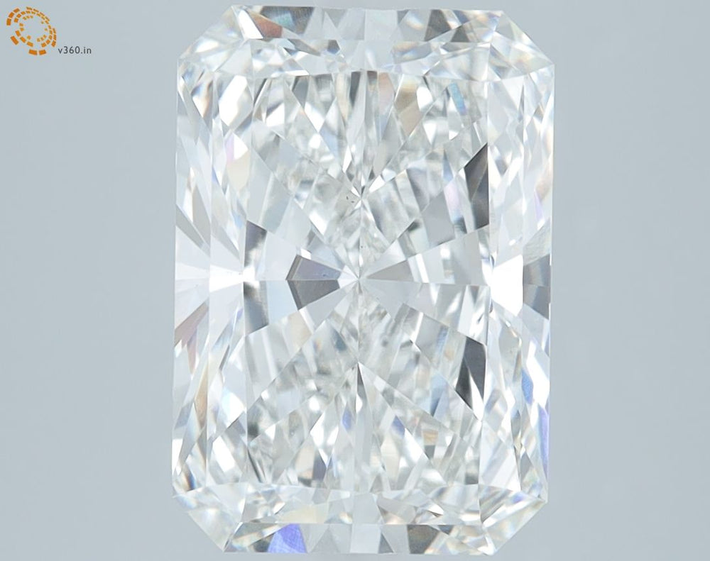 4.2 Carat Radiant Lab Diamond with  Cut Diamond in 14KT  view 1
