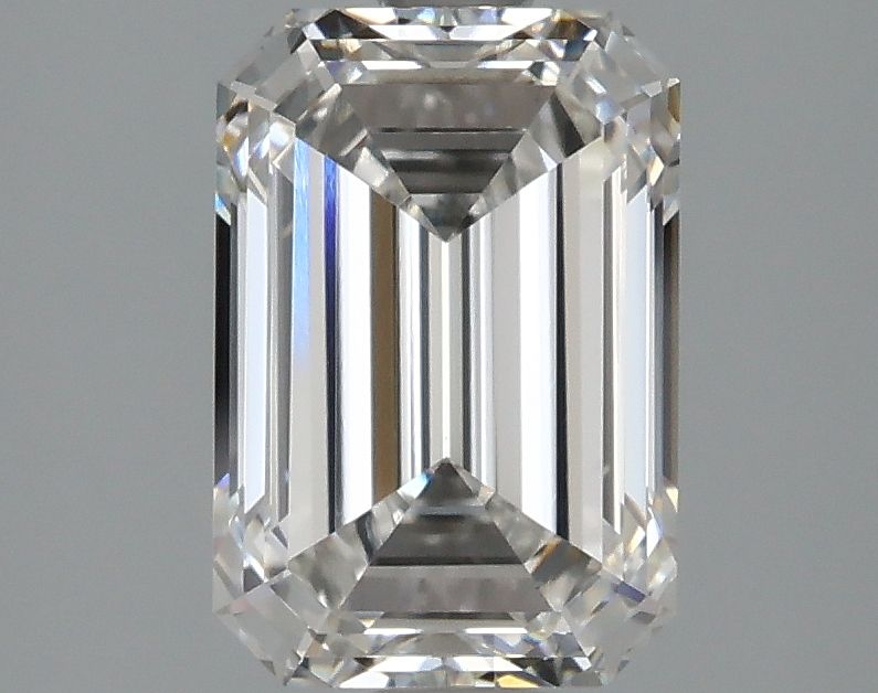2.41 Carat Emerald Lab Diamond with  Cut Diamond in 14KT  view 1
