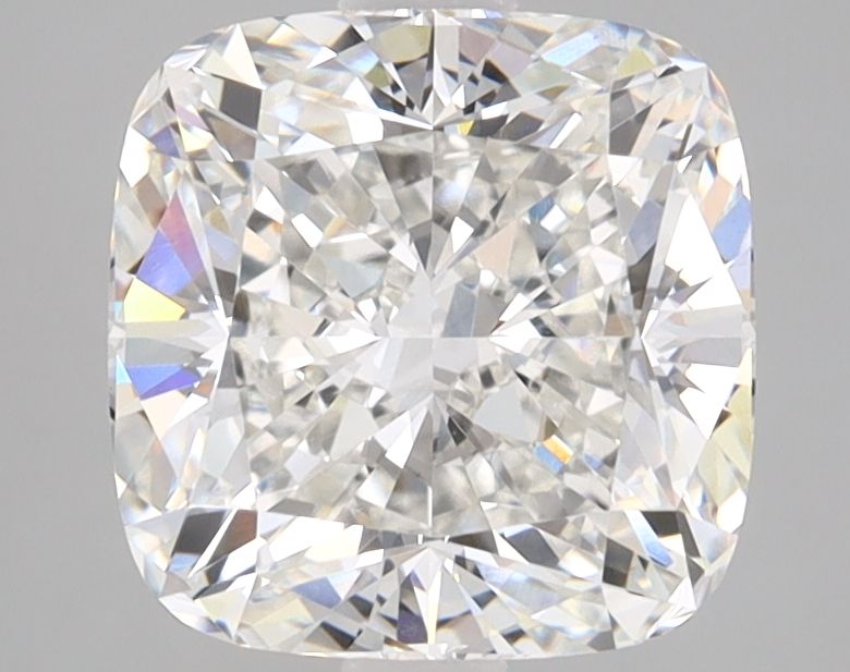 3.06 Carat Cushion Lab Diamond with  Cut Diamond in 14KT  view 1
