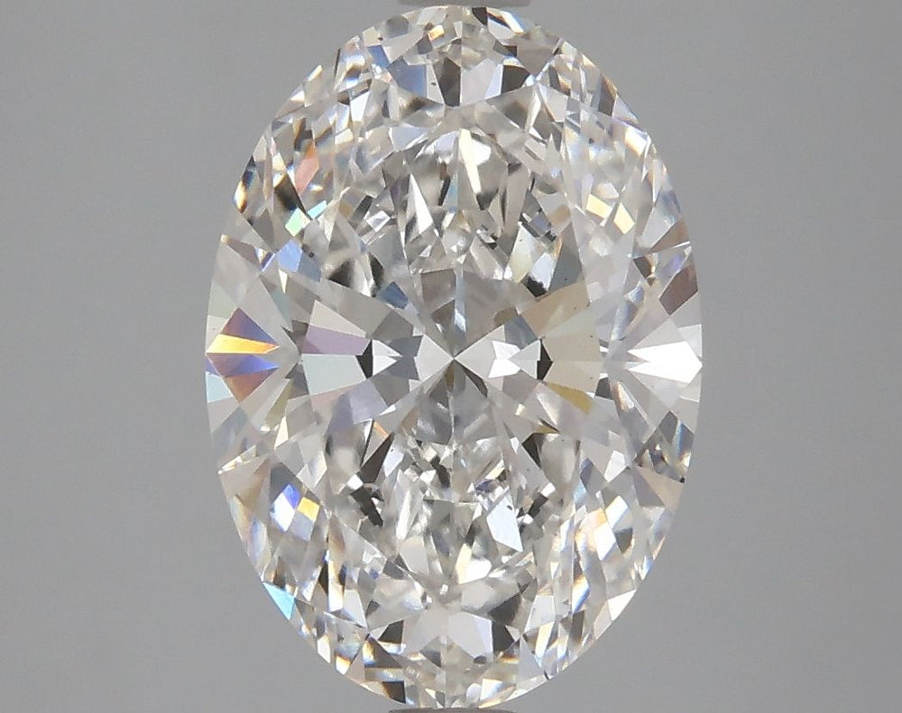 3.13 Carat Oval Lab Diamond with  Cut Diamond in 14KT  view 1
